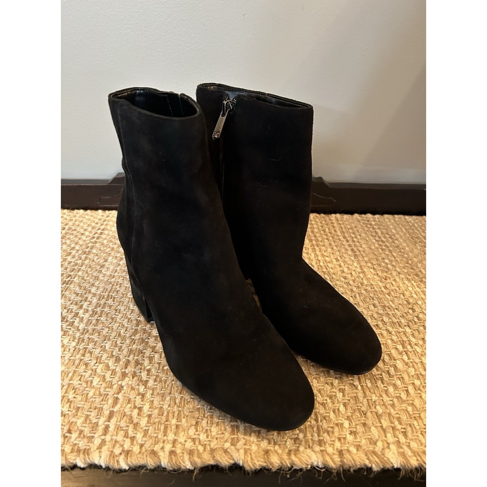 Sam Edelman Tave Black Suede Boots Women Sz 7.5 Festival Preppy Holiday